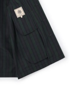 J.PRESS MEN 【オンオフ兼用 / ストレッチ / 撥水 / 洗える】トリコット3レイヤーバルマカンショートコート / フードデタッチャブル