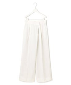 ICB 【洗える】シルフィルダブルクロス ワイドパンツ