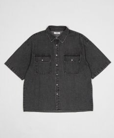 WEGO 【ユニセックス着用ITEM/MLサイズ展開】カラーデニムシャツ（SS）