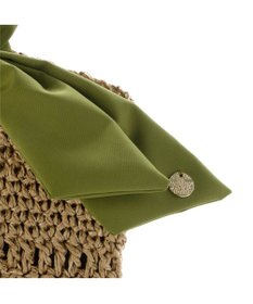 UNBILLION カシュカシュ cachecache / 下がりリボン柄編みトート カゴバッグ