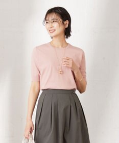 J.PRESS LADIES 【洗える】 BASIC HI-COTTON クルーネック ニット