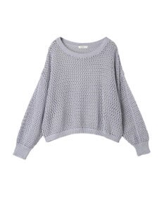 earth music&ecology スパンコールショートゆるニット