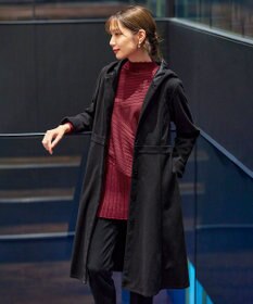 Tiaclasse ウール調フレアフードコート