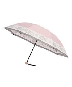 MOONBAT LANVIN en Bleu 折りたたみ傘 サテンプリントフラワー