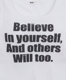 WEGO 【カップ付きインナー】グラフィックカップ付きリブタンク