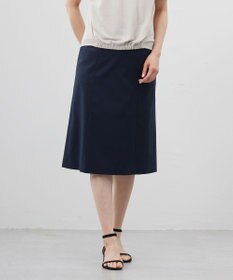 J.PRESS LADIES 【セットアップ対応・洗える・撥水】コットンFITTY スカート ネイビー系