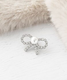 TOCCA 【百田夏菜子さん着用】【ブローチ取り外し可】BIJOUX RIBBON FURTIPPET ティペット