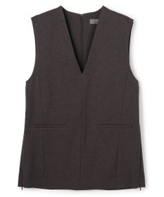 uncrave ウォッシャブルウールライクツイル ジレ