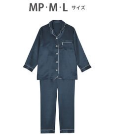 ワコール／睡眠科学 【パジャマ】　長袖・長ズボン　シルクサテン　吸放湿性　睡眠科学／ワコール　YDX582