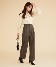 Feroux 【洗える】プチパールボウタイ ニット