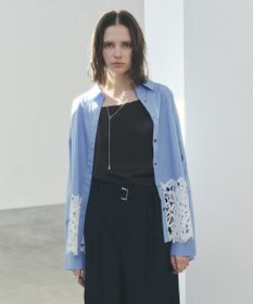 YECCA VECCA レースヘムロングシャツ