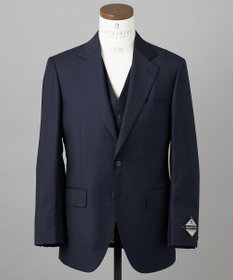 GOTAIRIKU シワになりにくい【御幸毛織/みゆきけおり】Superior160s 3ピーススーツ（ネイビー）