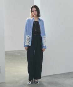 YECCA VECCA レースヘムロングシャツ