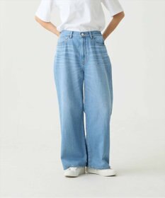 caqu Linen sagging wide pants ワイドシルエットリネンデニム