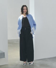 YECCA VECCA レースヘムロングシャツ