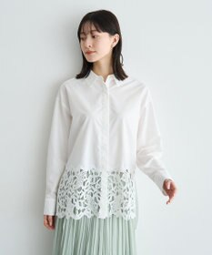 YECCA VECCA レースヘムロングシャツ