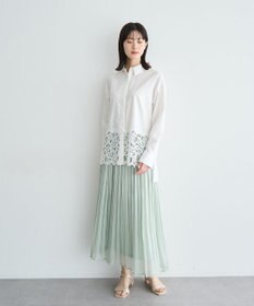 YECCA VECCA レースヘムロングシャツ