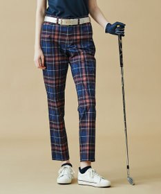 23区GOLF フレンチシックなスタイリングに！【WOMEN】チェック柄 テーパードパンツ