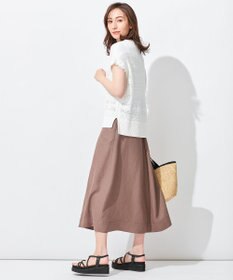 自由区 【接触冷感/セットアップ着用可】トリアセテートツイル フレアスカート