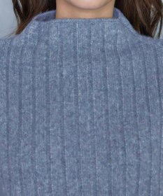 Tiaclasse L 【洗える】袖ボタンメランジニットチュニック