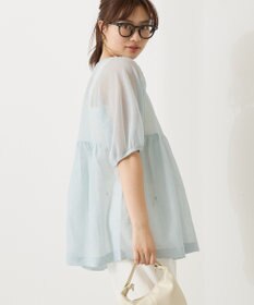 AMERICAN HOLIC シアーパフスリーブニットプルオーバー