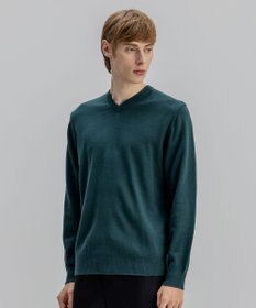 JOSEPH HOMME 【WEB・一部店舗限定】ウールコットンプレーン　Vネックニット