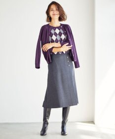 J.PRESS LADIES 【洗える】アーガイルツイン ニット