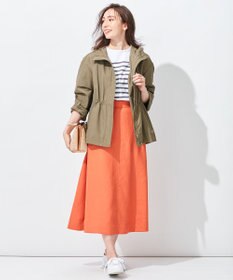 自由区 【接触冷感/セットアップ着用可】トリアセテートツイル フレアスカート