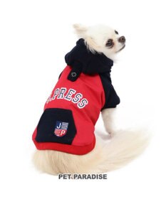 PET PARADISE J.PRESS パーカー カレッジ 赤 小型犬