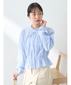 earth music&ecology ピンタックフリルブラウス