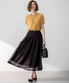 23区 【洗える】Broche チェックレース スカート