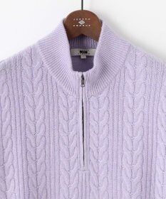 JOSEPH ABBOUD 【キングサイズ・暖か/軽量】カシミヤブレンド ハーフジップ ニット