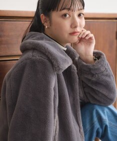 earth music&ecology ファーショートコート