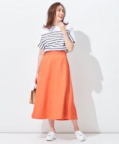 自由区 【接触冷感/セットアップ着用可】トリアセテートツイル フレアスカート