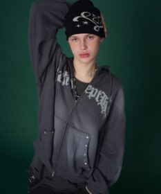 WEGO 【ユニセックス着用ITEM】グラフィックZIPパーカー