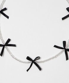 WEGO Lビーズサテンリボンネックレス