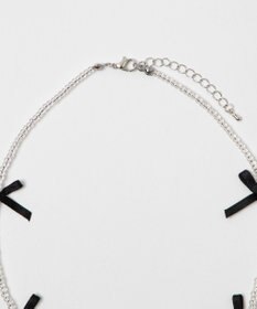 WEGO Lビーズサテンリボンネックレス