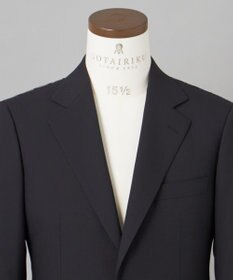 GOTAIRIKU オールシーズン対応【御幸毛織】WOOL×SOLOTEX ストレッチスーツ（ブラックストライプ）