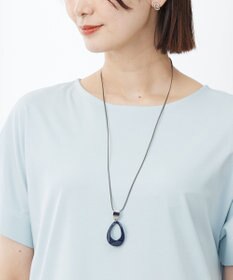 J.PRESS LADIES マーブルオーバルネックレス