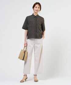 J.PRESS LADIES L 【一枚で着映え】エンブロイダリー ボクシーシャツ