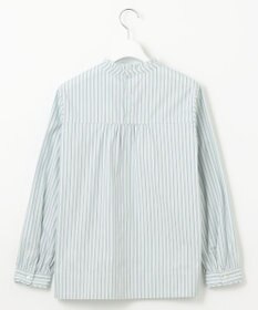 J.PRESS LADIES 【洗える】BEZ VEGA ストライプ フリルネック ブラウス