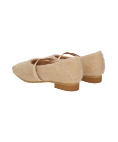 Bridget Birkin 【Bridget Birkin】エラスティックバンドもこもこスクエアバレエシューズ