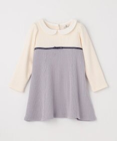 組曲 KIDS 【90-100㎝】バイカラーニットソー ワンピース