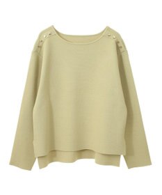 YECCA VECCA ミラノリブ金釦ニット