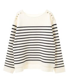 YECCA VECCA ミラノリブ金釦ニット