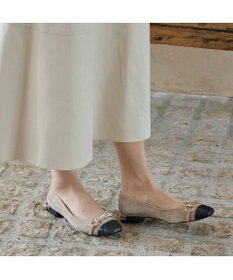 MODE ET JACOMO <MODE ET JACOMO>スクエアビットフラットパンプス