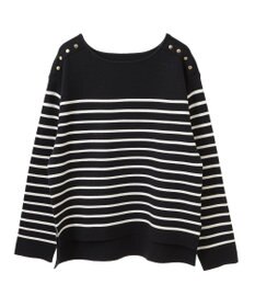 YECCA VECCA ミラノリブ金釦ニット