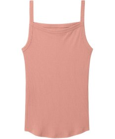 une nana cool 綿100% リブ編みコットン キャミソール