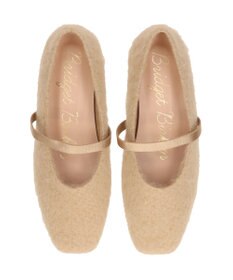 Bridget Birkin 【Bridget Birkin】エラスティックバンドもこもこスクエアバレエシューズ