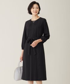 J.PRESS LADIES S 【洗える】ノルディス2wayジョーゼット フロントプリーツ ワンピース